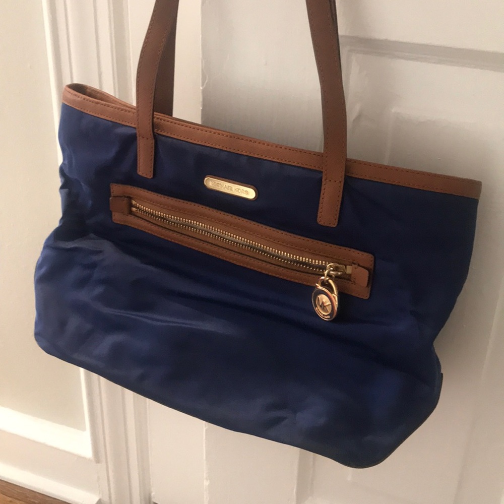 Small Michael Kors Kempton Nylon Tote - Royal Blue